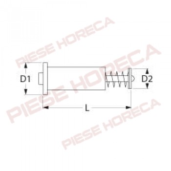 Supapa, bobina, magnetica, STANDARD, pentru PEL20, PEL 21, JUNKERS, EGA, lungime 39mm, D1-15,4mm, D2-11mm 